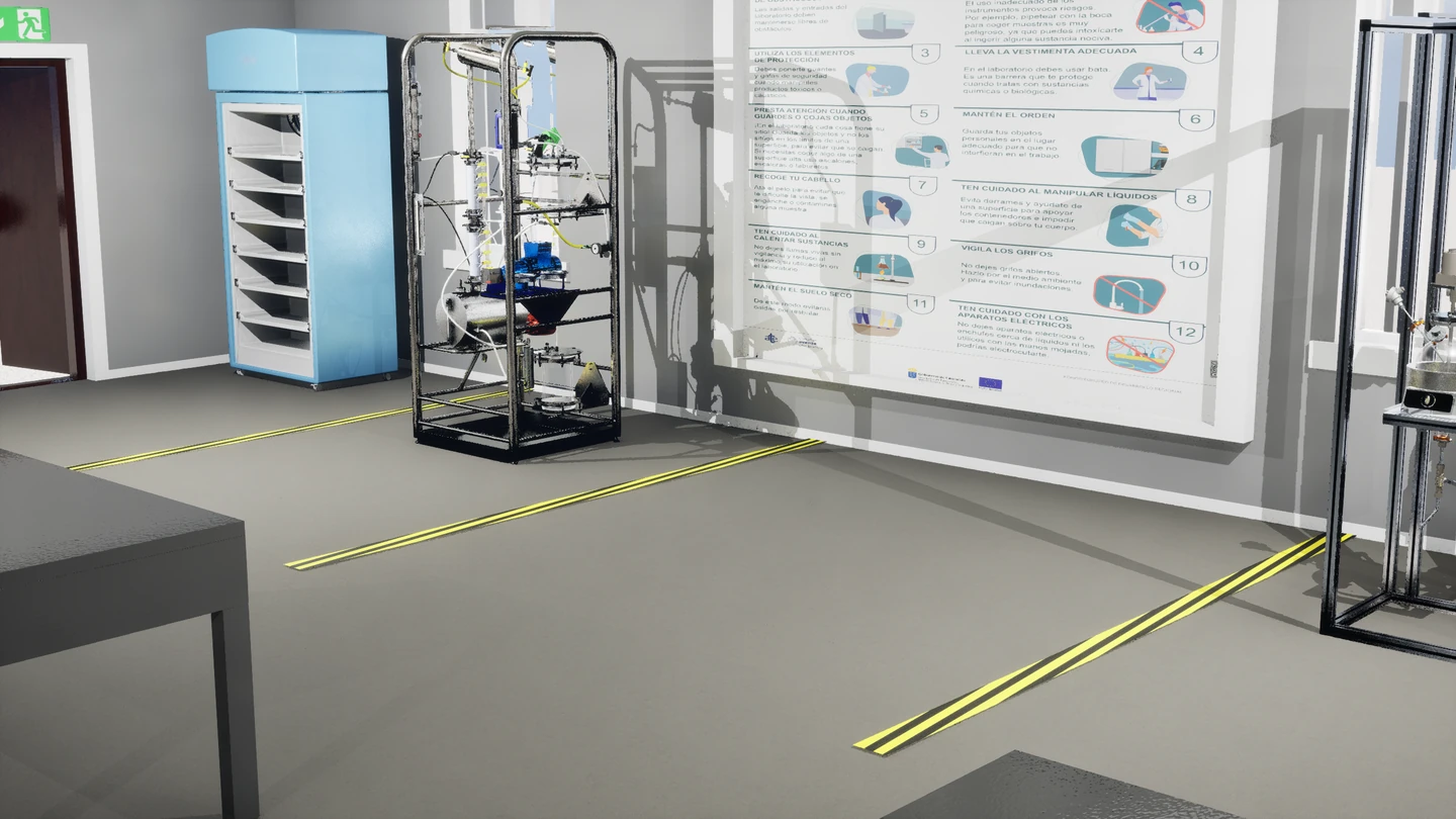 Vista integral real del Laboratorio de Ingeniería Química de Procesos de Separación
